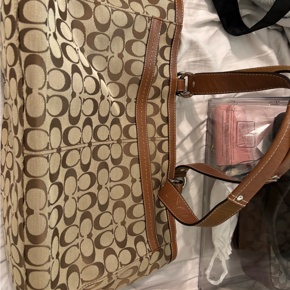 Coach Brown Signature Tote Bag